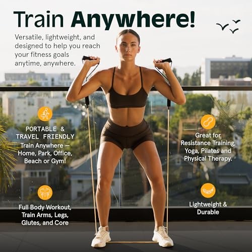 Train Resistance Bands Set for Working Out - 5 Stackable Bands, Smoothie