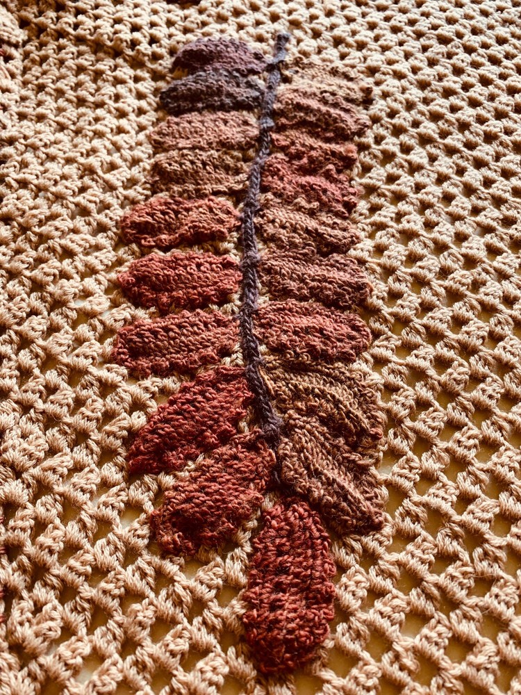 Soft Wool Hand-Knitted Shawl New