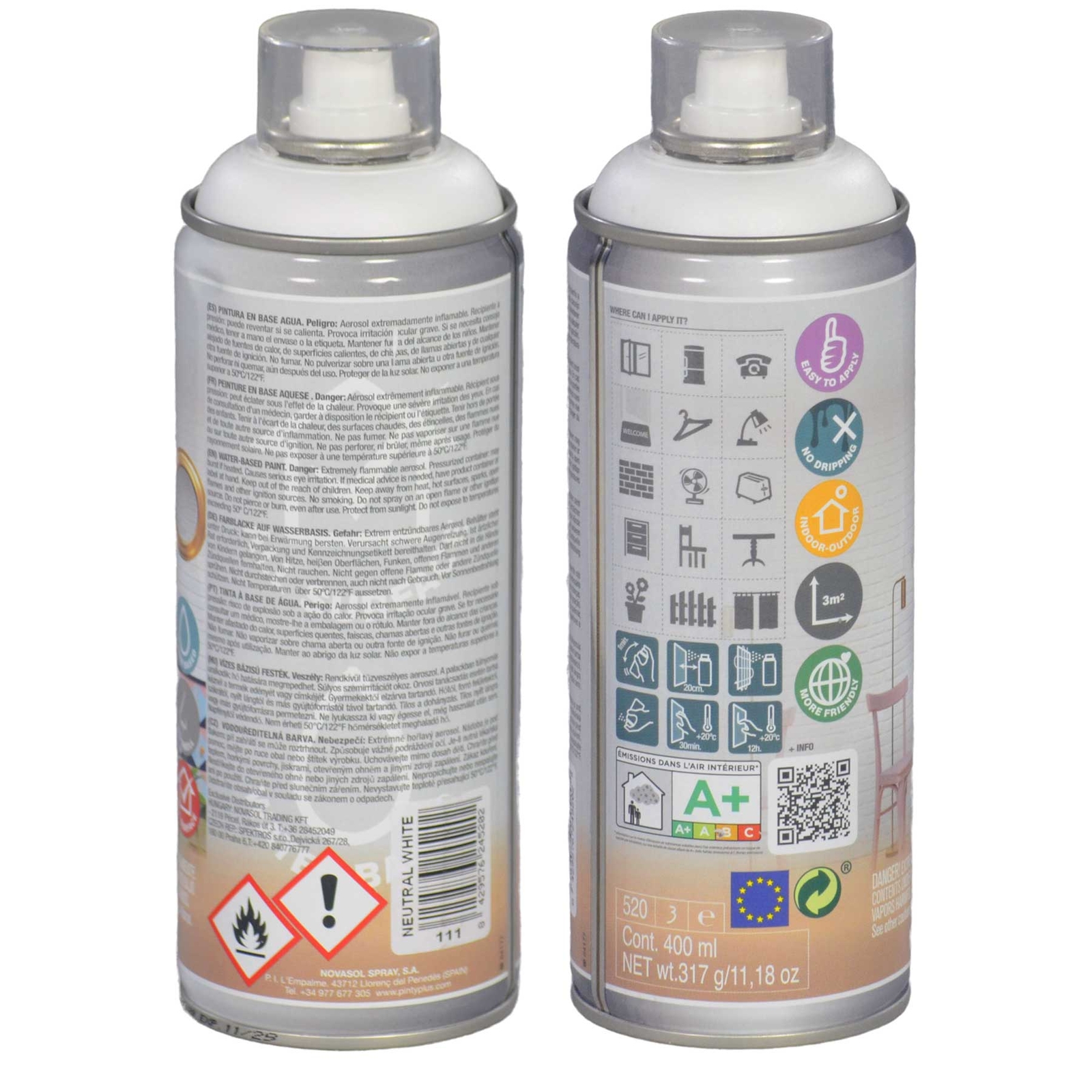 Pintyplus Home Spray Paint, Case of 6 Cans - Assorted Colors