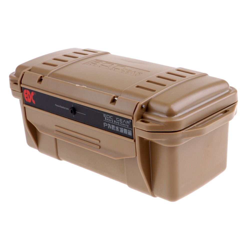 Waterproof Container Box Storage Shockproof Travel Outdoor Brown