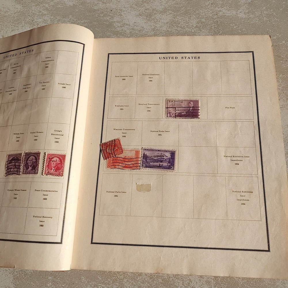 MODERN POSTAGE STAMP ALBUM With Some Stamps