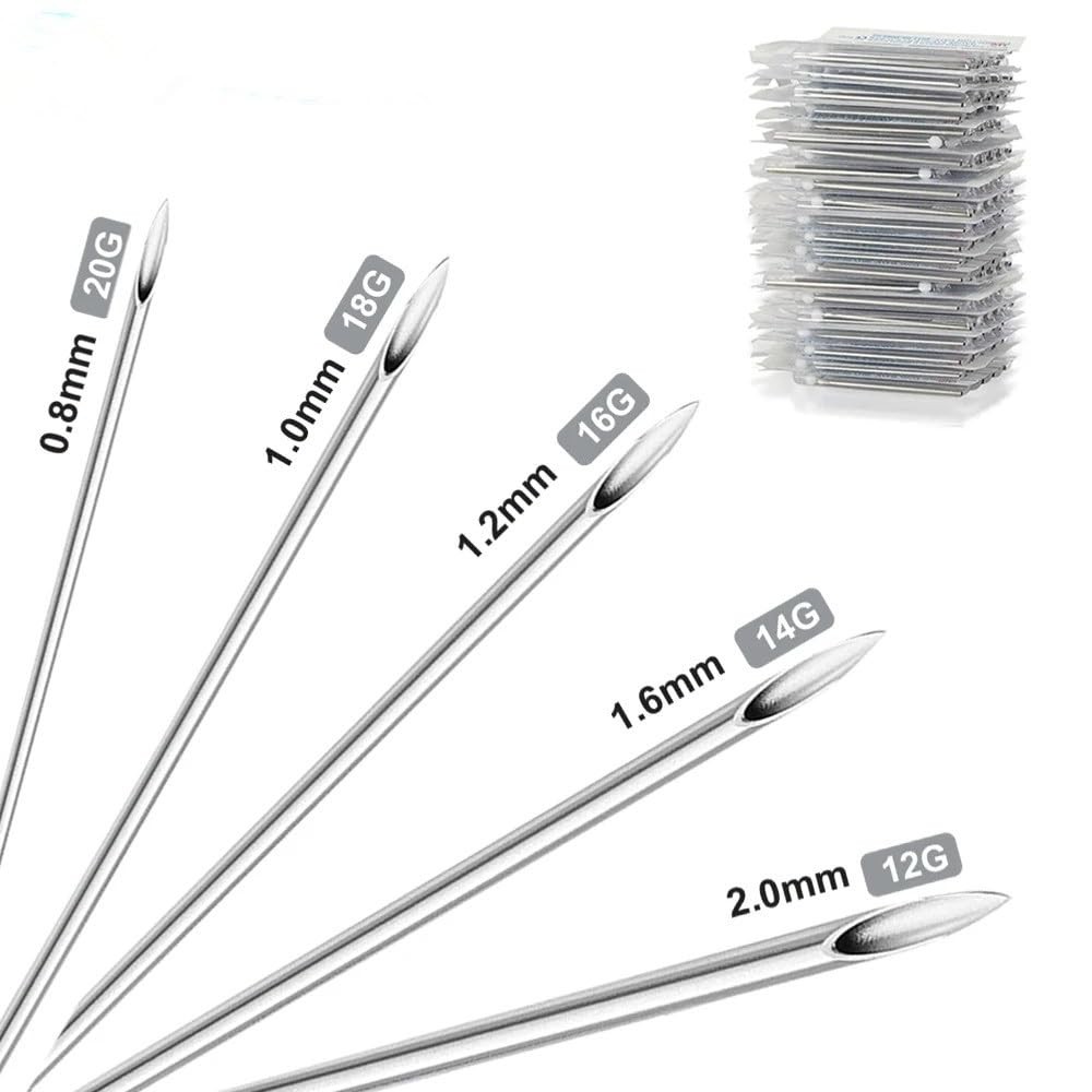 Body Piercing Kit - Yuelong 40pcs Needles Clamps 40PCS, White