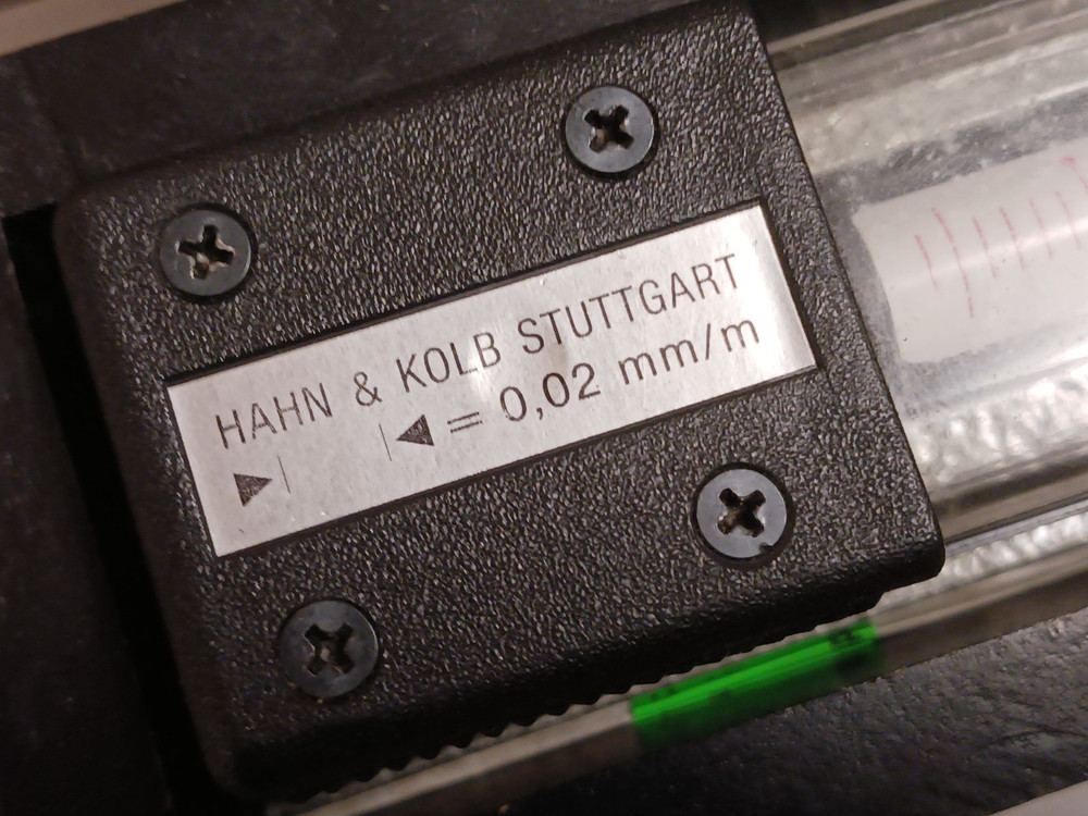 hahn & kolb spirrit level 0.02 mm