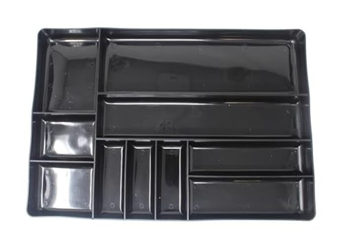 Black Stackable Lightweight0 Compartment Organizer Tray () 1