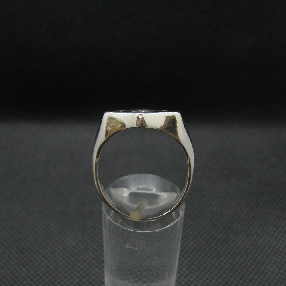 Sterling Silver Men Signet Ring Fleur De Lys Solid Genuine Hallmarked 925