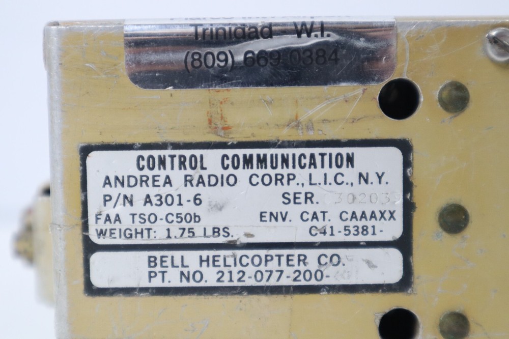 Andrea Radio Corp A301-6 Communication Control