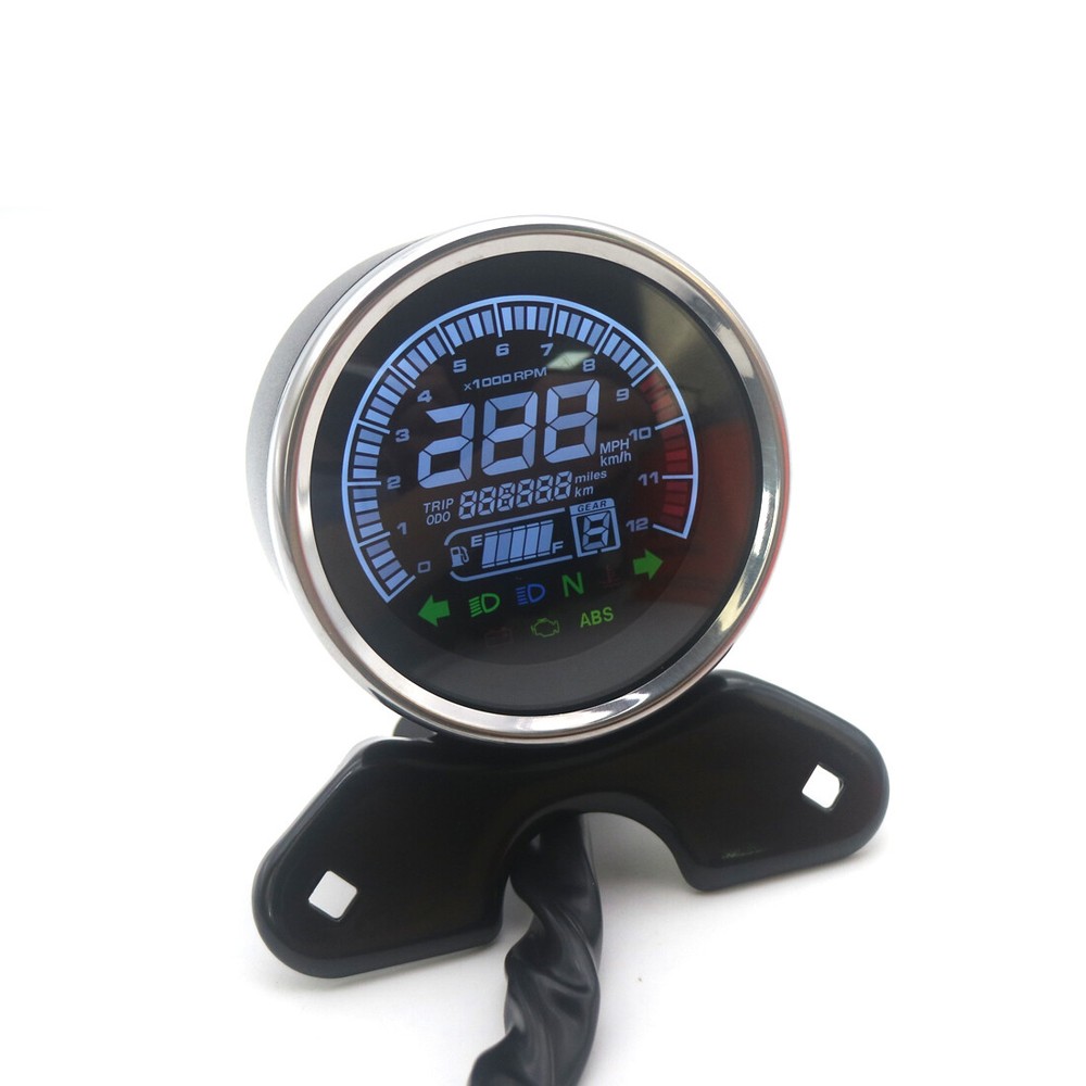 New LCD Digital Instrument Panel Multi-Function Meter Odometer Tachometer Gauge