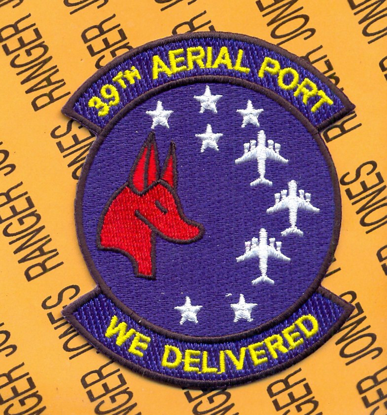 USAF Air Force 39th APS Aerial Port Squadron Deployed 2013-2014 3.75" patch c/e