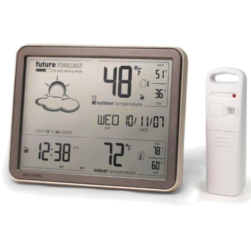 Self-Learning Forecast Wireless Weather Station with Large Display and Atomic...