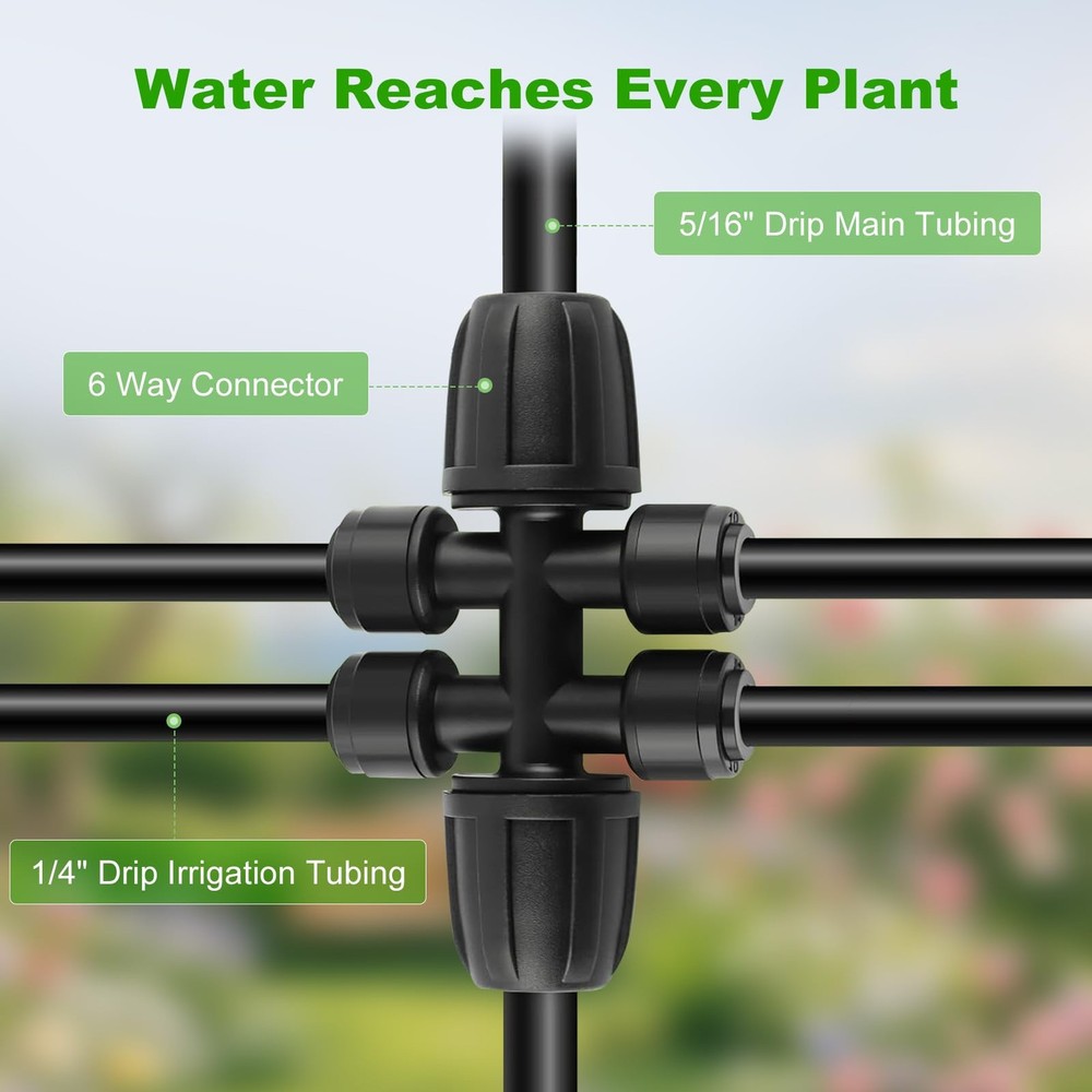 Compact Programmable Solar Automatic Plant Waterer Kit Work with Indoor Outdo...