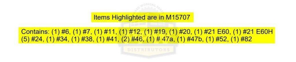 Meyer 15707 Snow Plow Pump Basic Seal Kit for E50 E50H E60 E60H E61H V66