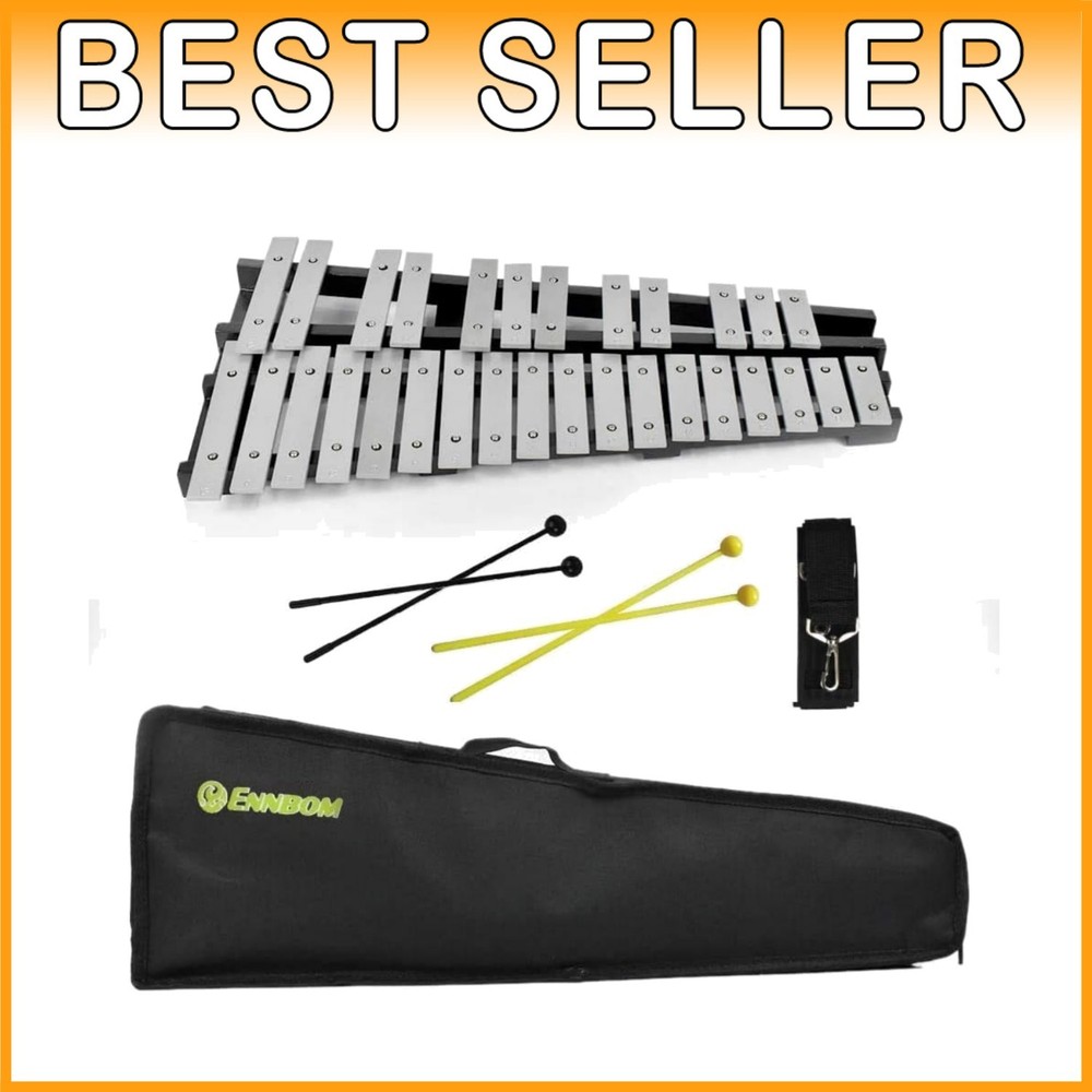 30-Note Foldable Glockenspiel Xylophone Percussion Set