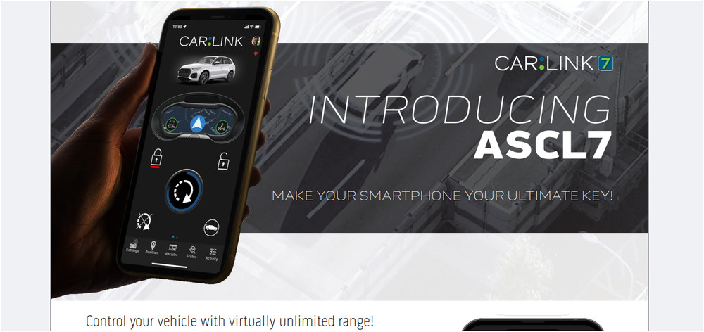 Audiovox CarLink ASCL7 Remote Start/Security Android iOS Smartphone Control Unit