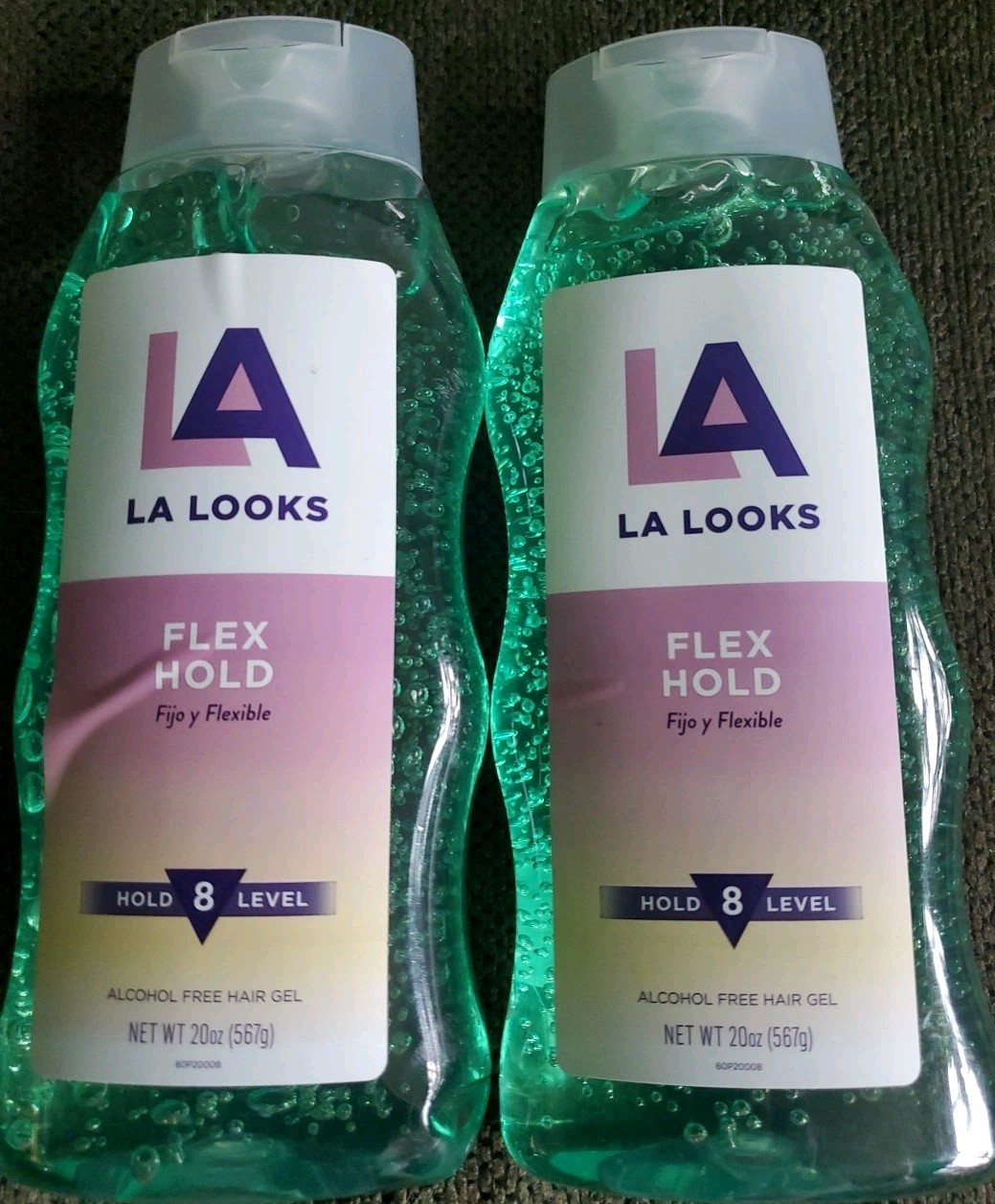 New ( 2 ) Bottles of  LA Looks Flex Hold Level 8 Hold Alcohol Free Hair