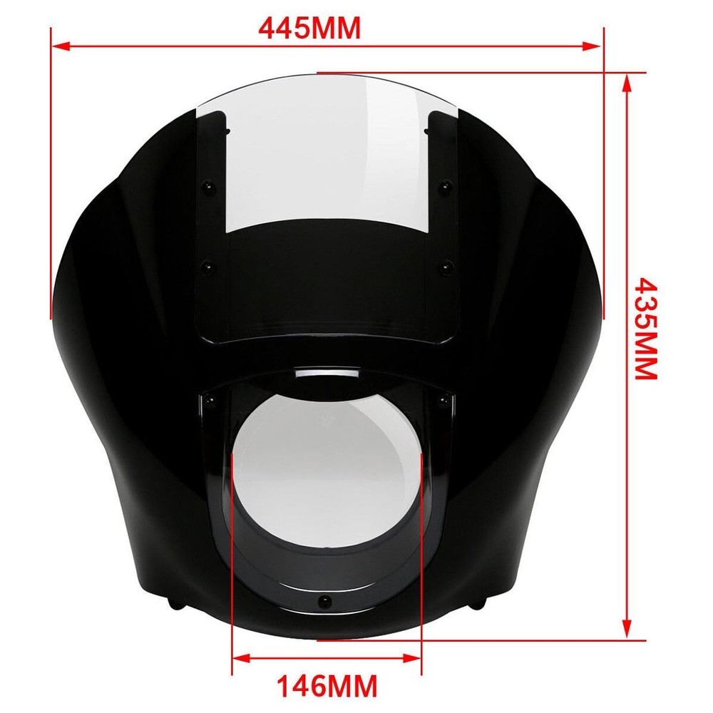 Black Quarter Fairing Clear Windshield Kit
