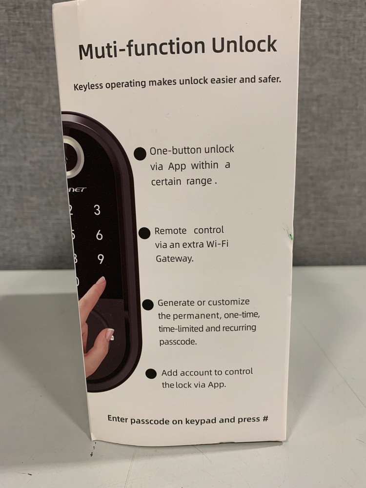 NEW SMONET Fingerprint Electronic Deadbolt Smart Lock