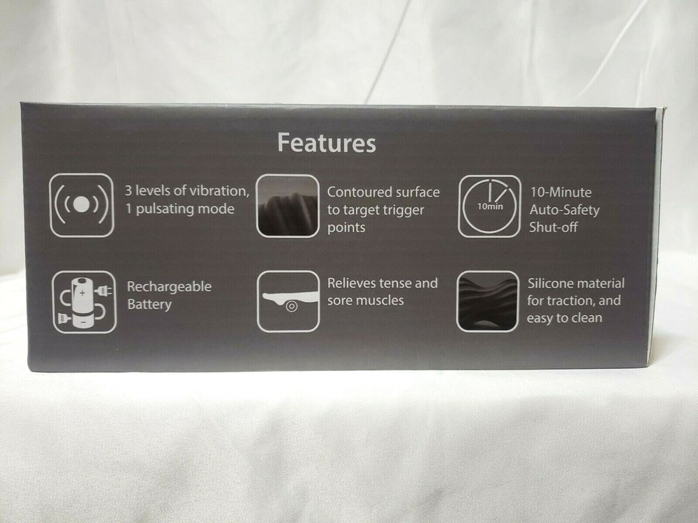 Zyllion Vibrating Rechargeable Muscle Roller Trigger Point Therapy Deep Tissue