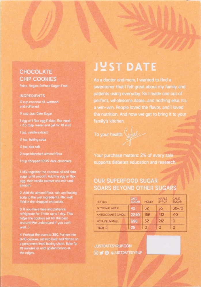 Just Date Syrup Date Sugar Organic