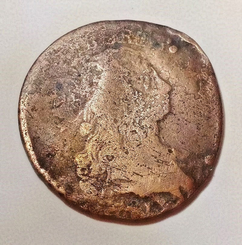 1796 - 1807 Draped Bust Large Cent Dateless US Type Coin No Date