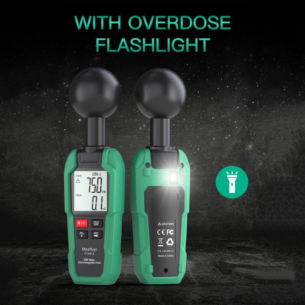 Mastfuyi EMF Meter Electromagnetic Field Tester High E5E2