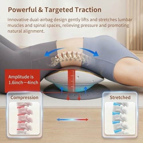 Electric Lumbar Traction Device,Lower Back Massager,Back Traction Device with