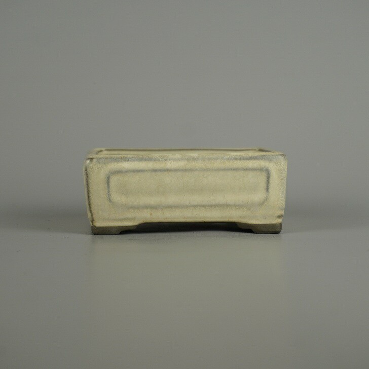 Used Toen Small Bonsai Pot 10.5cm Rectangular Glazed Japanese