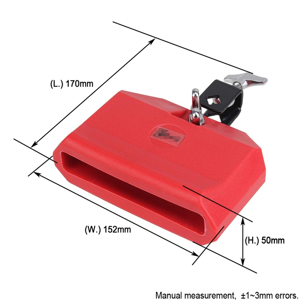 Yibuy Red Plastic Percussion Instruments Block for Latin Drum Instrument