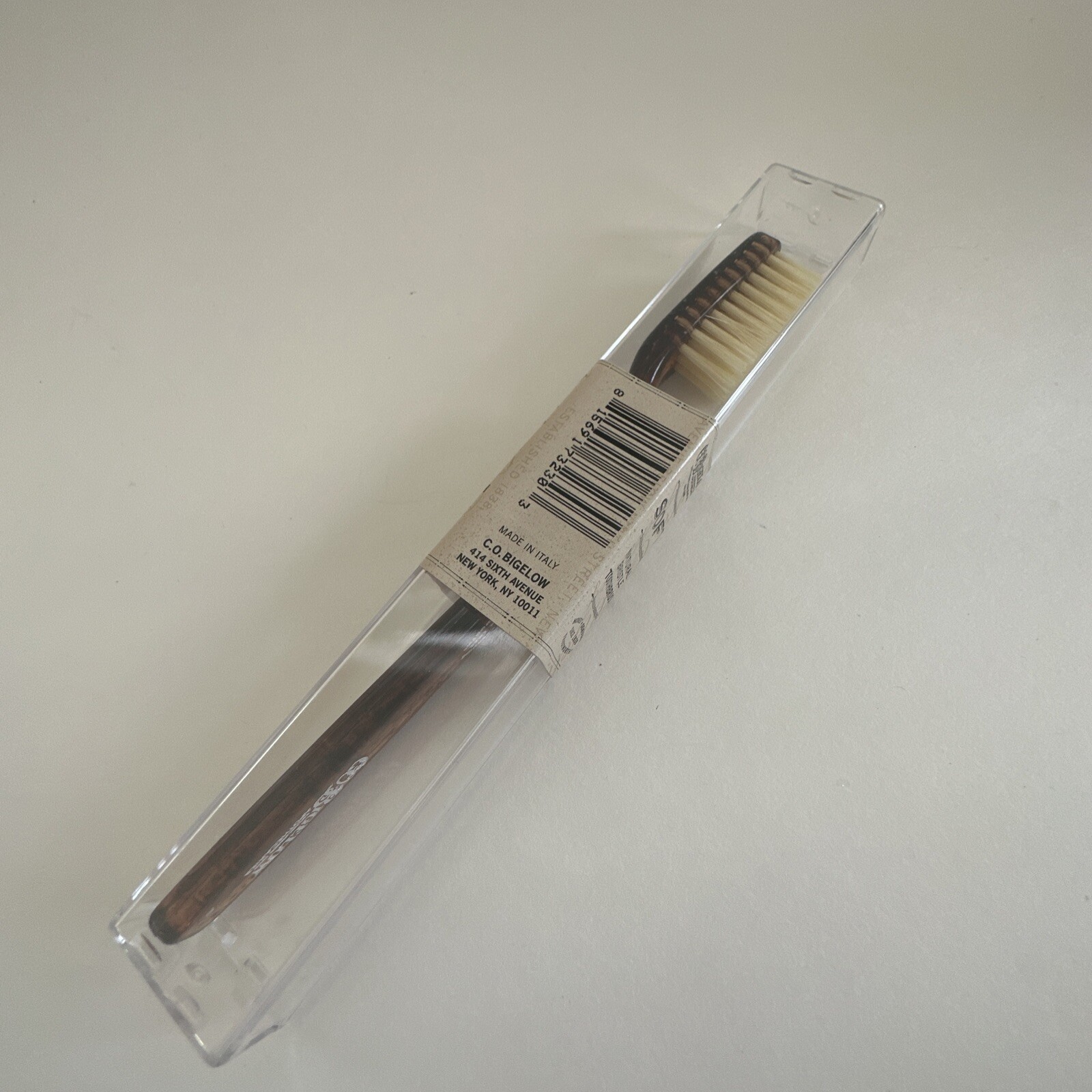 Natural Bristle Toothbrush by CO Bigelow Soft with Carrying Case