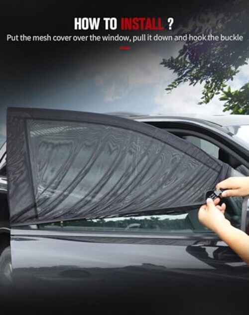 Front Window Screen Cover Side Window Mesh Sun Shade Compatible Front window