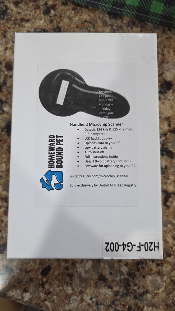 NEW Homeward Bound Universal Microchip Reader/Scanner