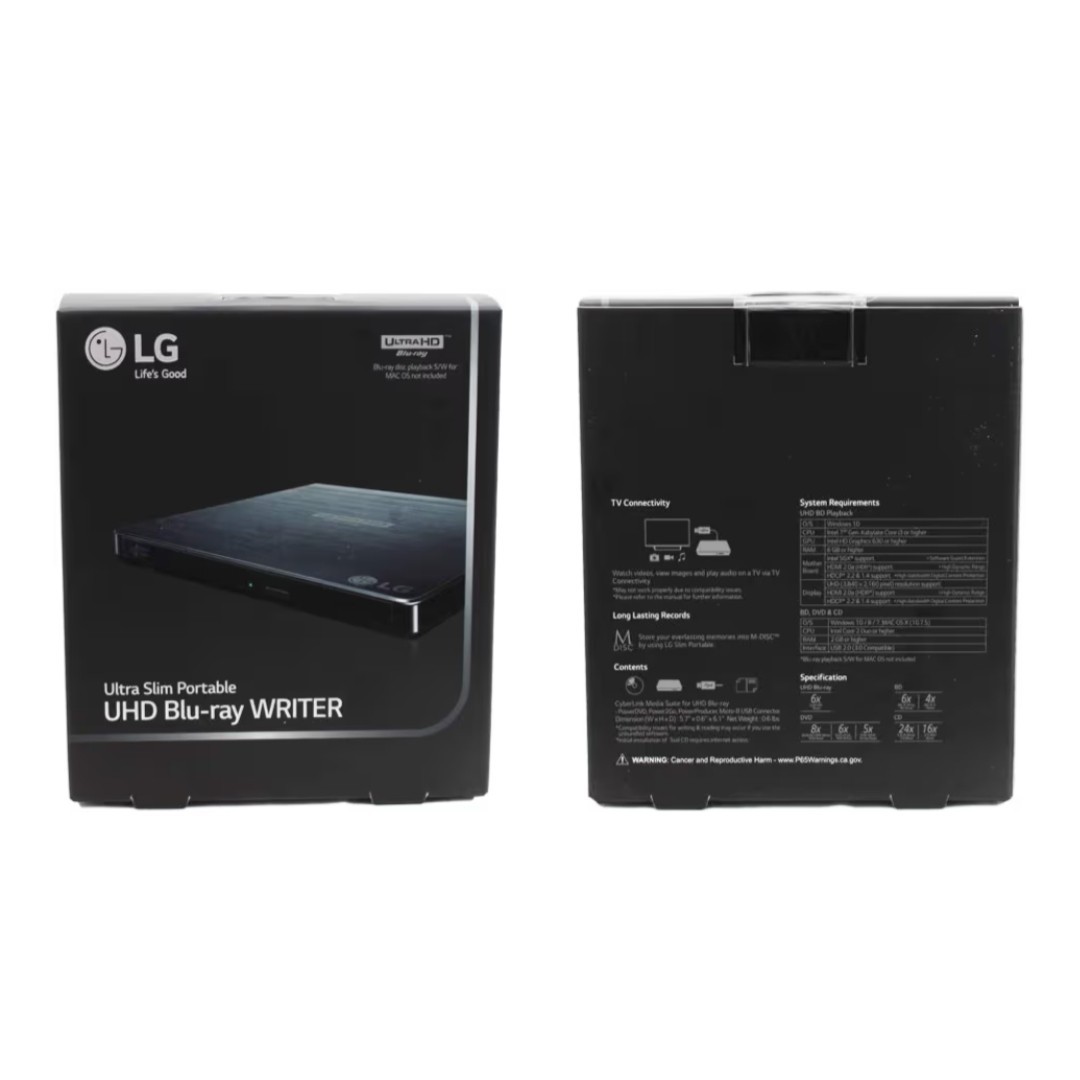 LG BP60NB10 Slim External Drive Flashed Unlocked 4K Ultra HD FRIENDLY