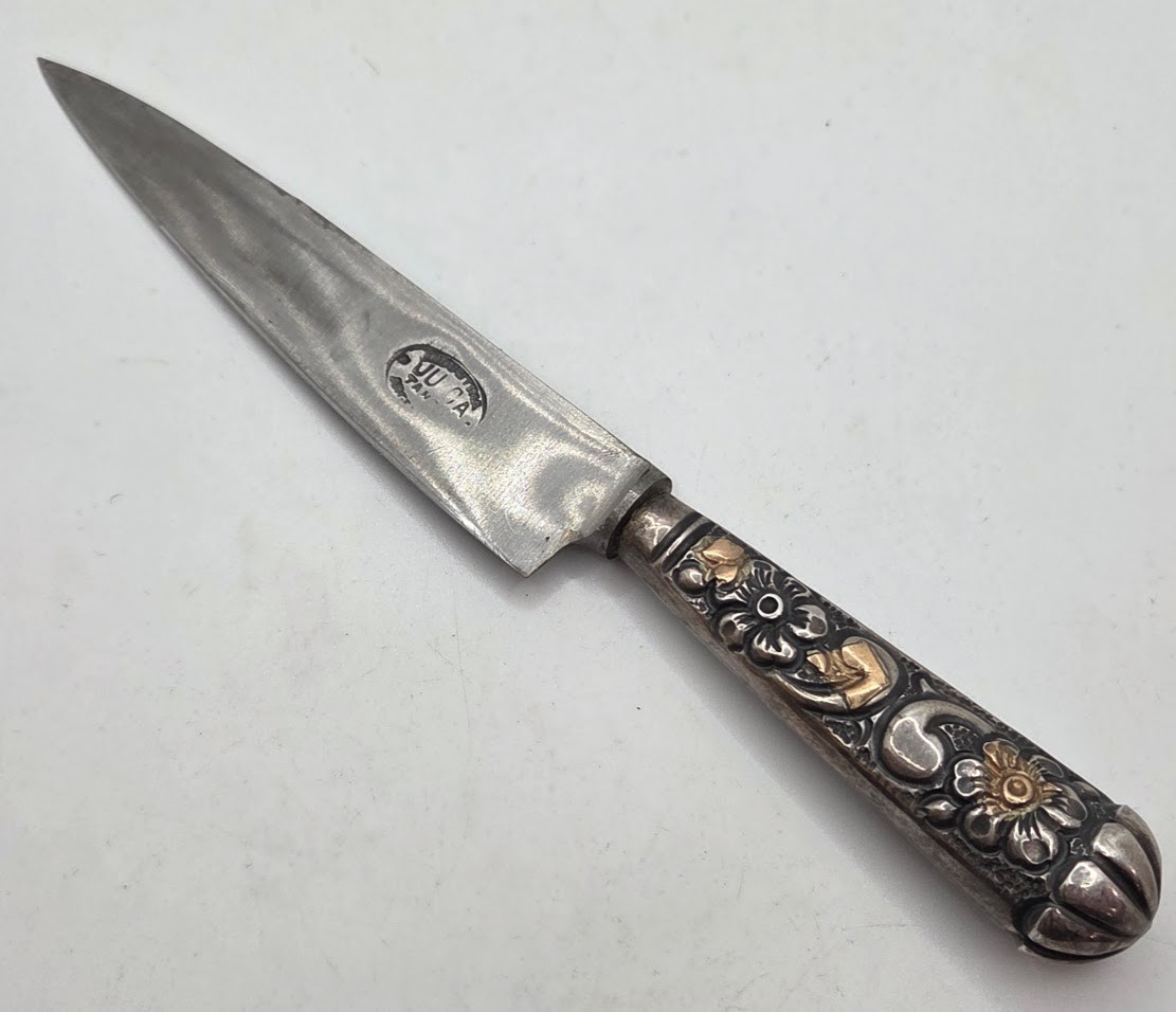 Alpaca Silver Dagger JU-CA Tandil Industria Argentina Knife w/ Ornate Scabbard