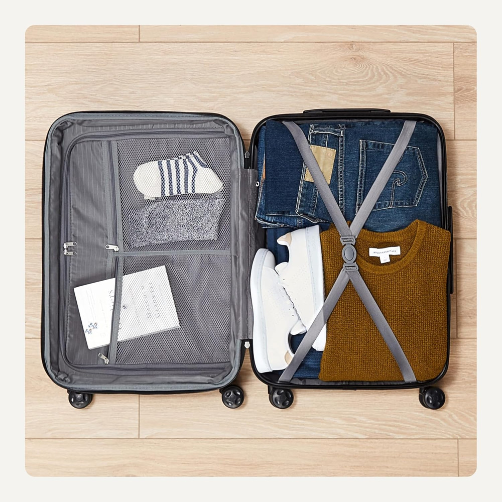 21" Hardside Carry-On Luggage with Expandable Space, Scratch-Resistant Surface,