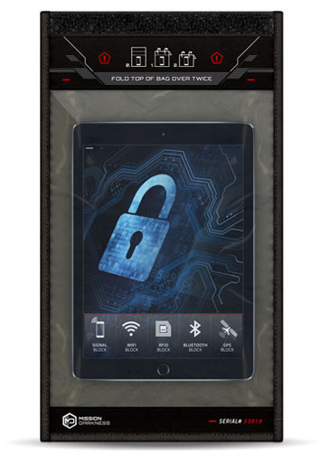 Mission Darkness Medium Window Faraday Bag for Tablets