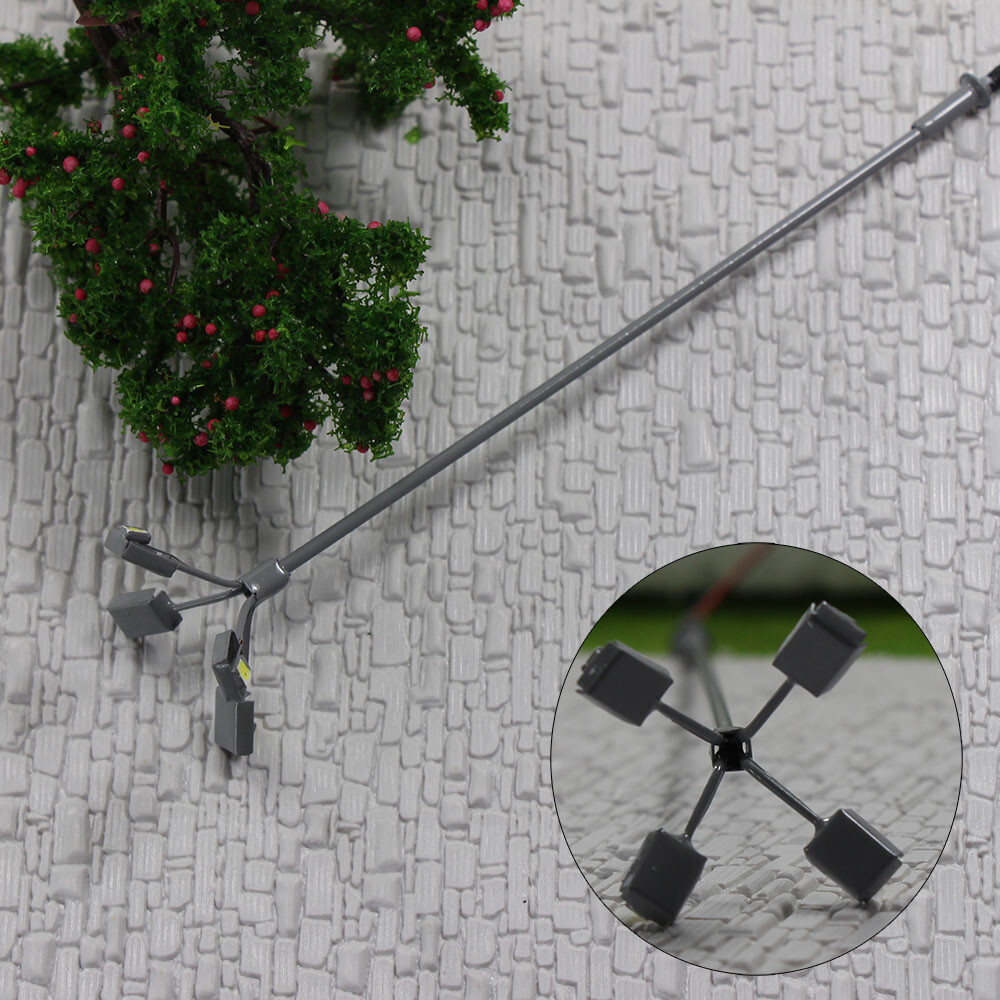 LSL04 5pcs Model Railway HO Scale 1:87 Plaza Lamps Playground Street Lights