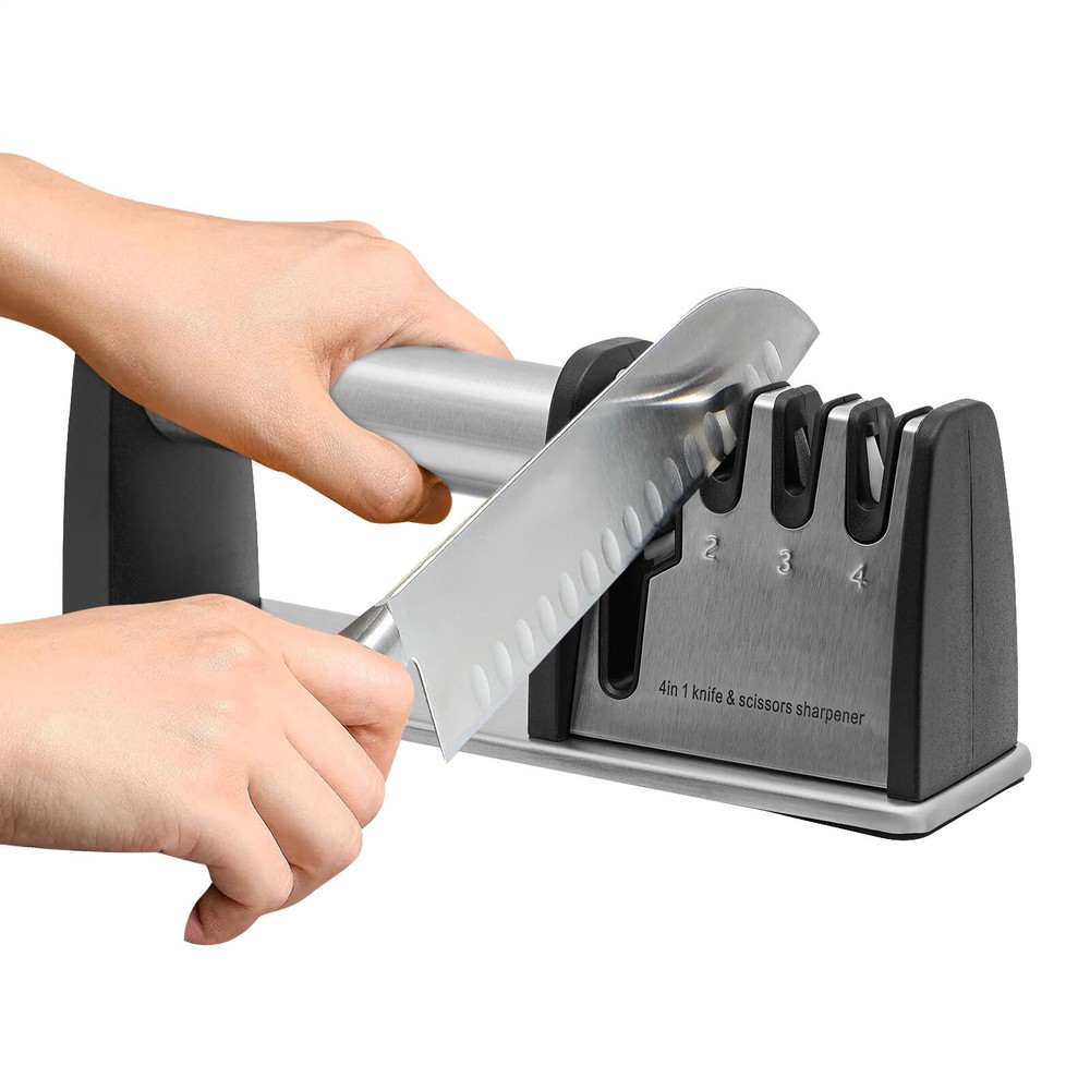 4 Stage Knife Sharpener Professional Ceramic Tungsten Kitchen Sharpening Tool