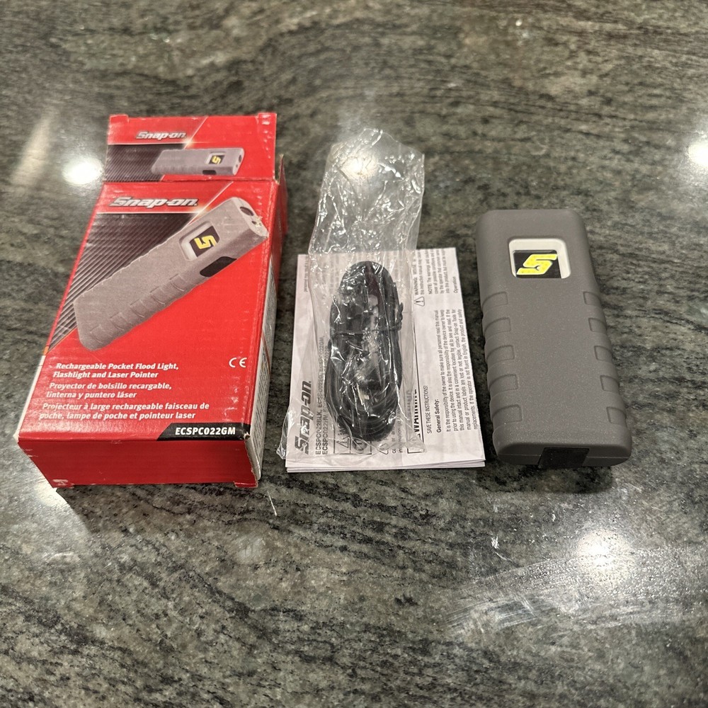 Snap On ecspc022gm Rechargeable Pocket Flood Light flashlight & laser Pointer