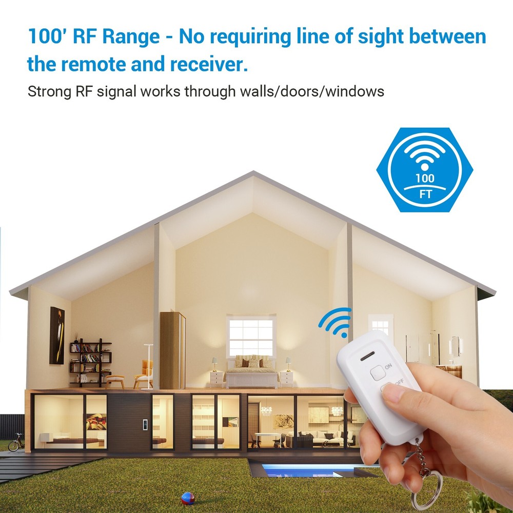 DEWENWILS Plug and Play Remote Control Outlet, IWireless Remote Light Switch