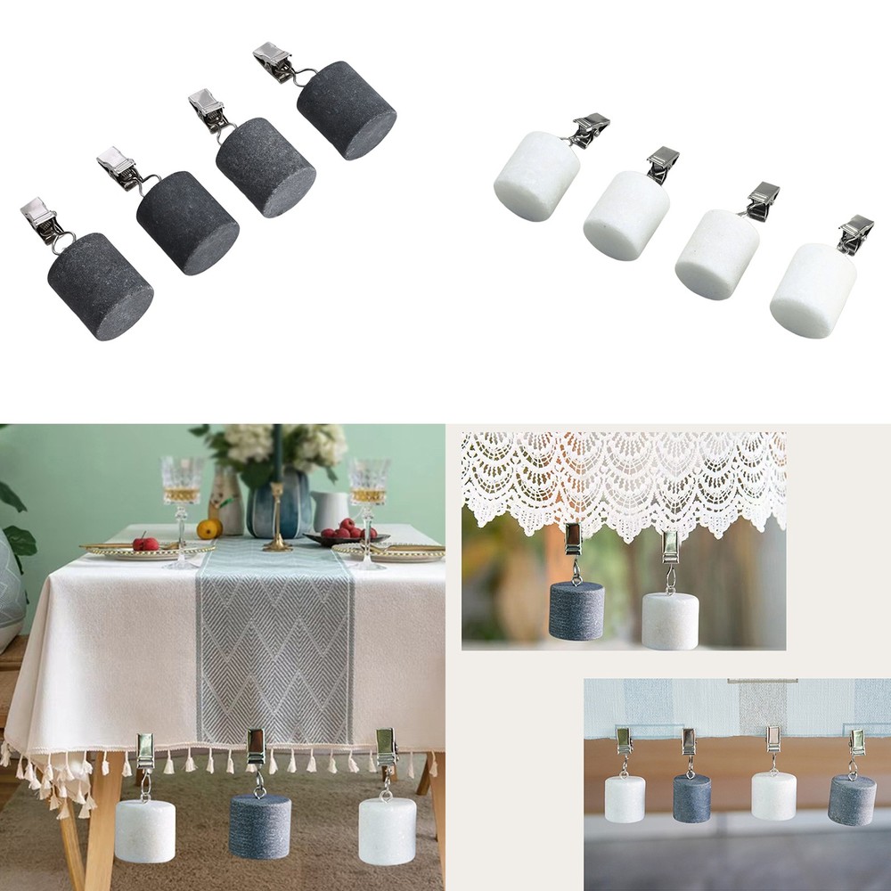4Pcs Tablecloth Weights Modern Metal Clip Clamp Replaceable Elegant Durable New