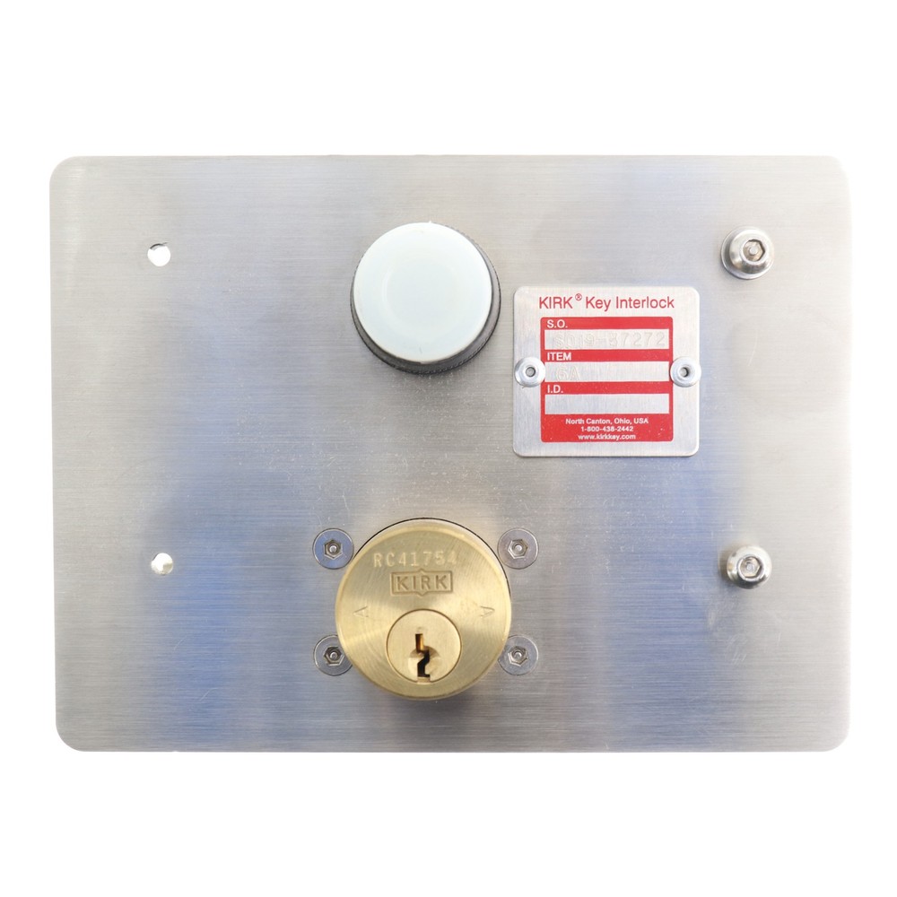 KIRK S019-37272 KEYED INTERLOCK CONTROL PANEL, SOLID BRASS