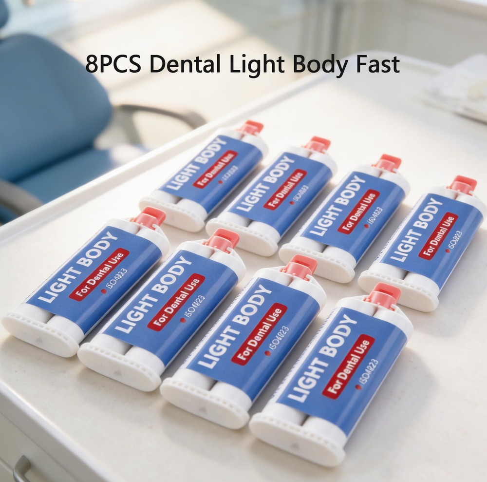 8PCS Dental Impression Material Rapid VPS Light  Body Fast Set
