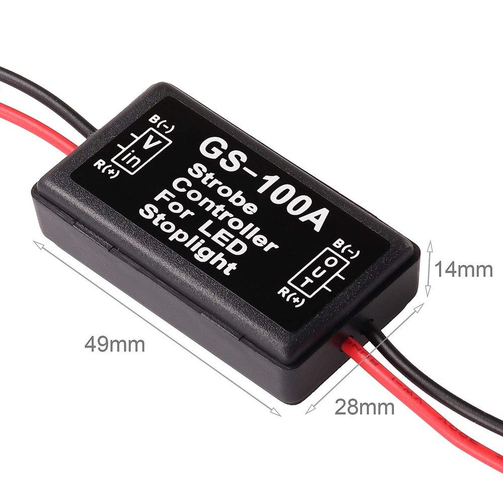 Kinstecks 2PCS LED Flash Strobe Controller Brake Light Flasher Brake Light St...