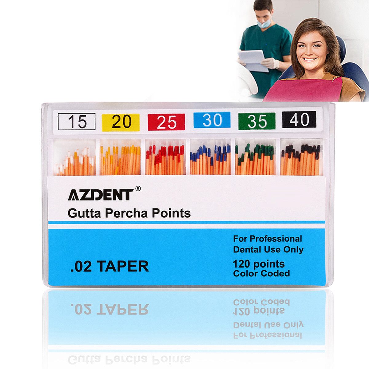 AZDENT Dental Endodontic Gutta Percha Points/Absorbent Paper Points USA