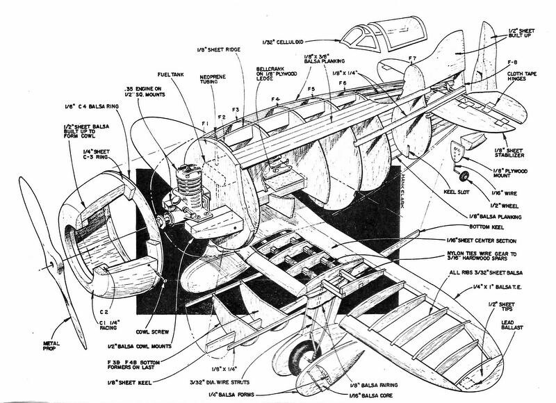 GEE BEE R-1 PLAN + CONSTRUCTION ARTICLE to Build a 28" UC Scale Model Airplane