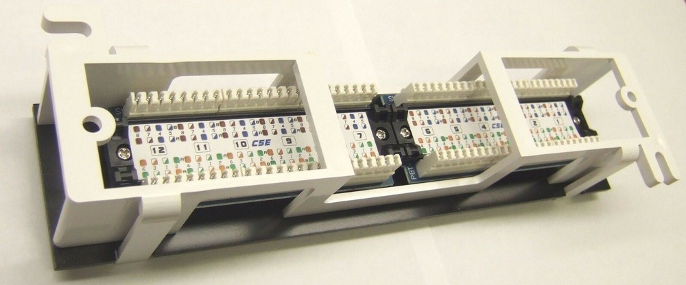 NEW CAT5e 12 Port Patch Panel RJ45 110 Network Mini Surface Wall Mount Bracket