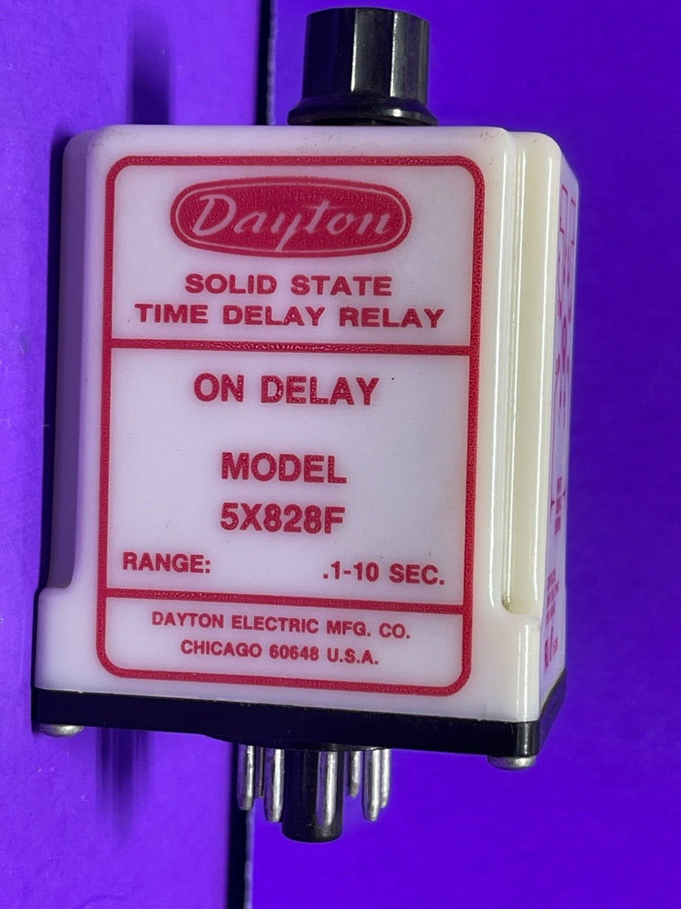 Dayton 5X828F Solid State Time Delay Relay 0.1-10 sec
