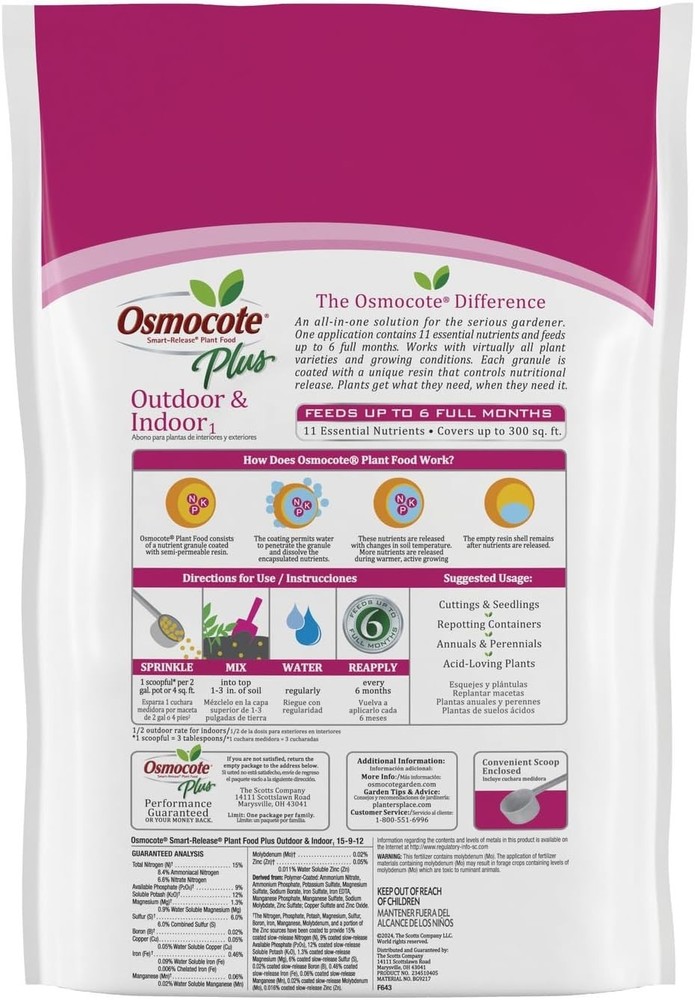 Long-Lasting Nutritional Release - 300 sq. ft Coverage