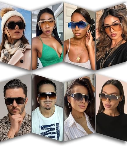 Square Oversized Sunglasses Flat Top 72 Millimeters Leopard/Brown Gradient