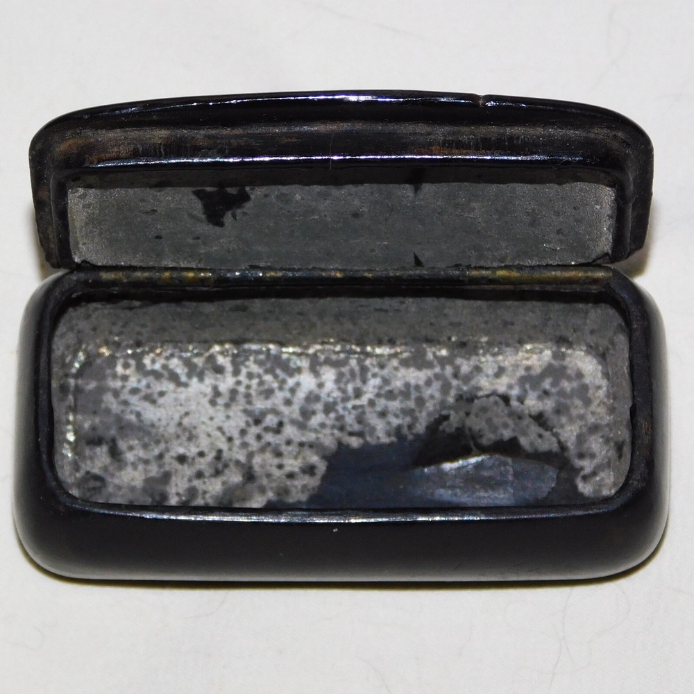 Two Antique Papier Mache Snuff Boxes