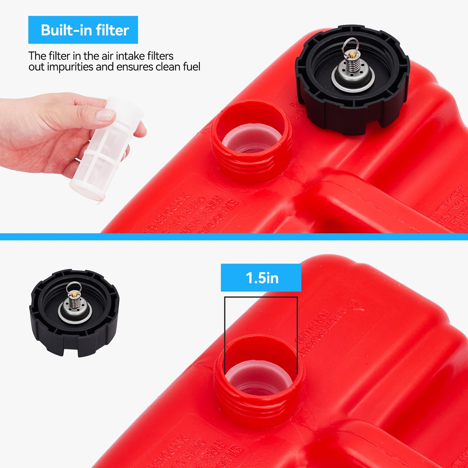 3 Gallon 12L Portable Boat Fuel Tank Marine Outboard Motor Fuel Tank w/Handle